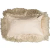 Kussen Tibetaans schapenvacht Camel 50x30 cm