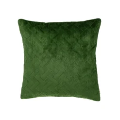Kussen velours Grids forrestgreen