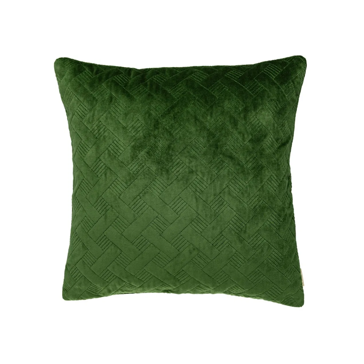 Kussen velours Grids forrestgreen