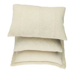 Kussen velours Grids offwhite