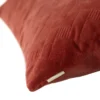 Kussen velours Grids orangered
