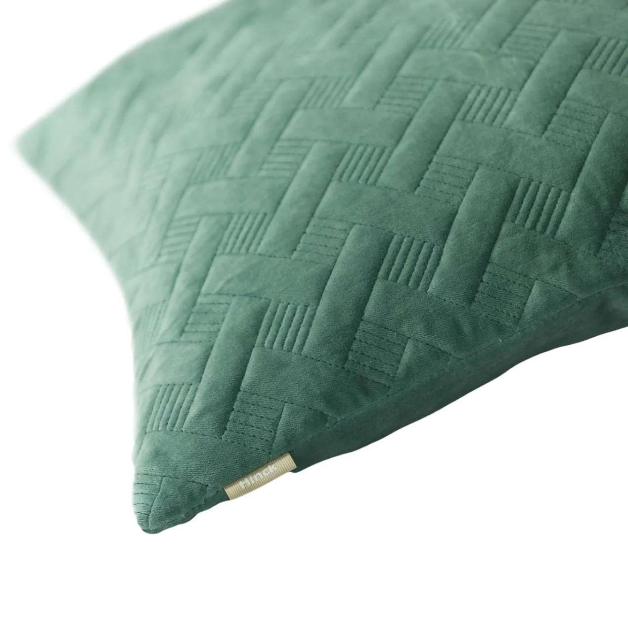 Kussen velours Grids seablue