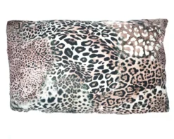 Kussen velvet panterprint 50 x 30 cm