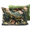Kussen velvet pheasant 40 x 60 cm groen