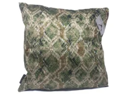 Kussen velvet wilde slangenhuid Kussen velvet slangenhuid 45 x 45 cm groen