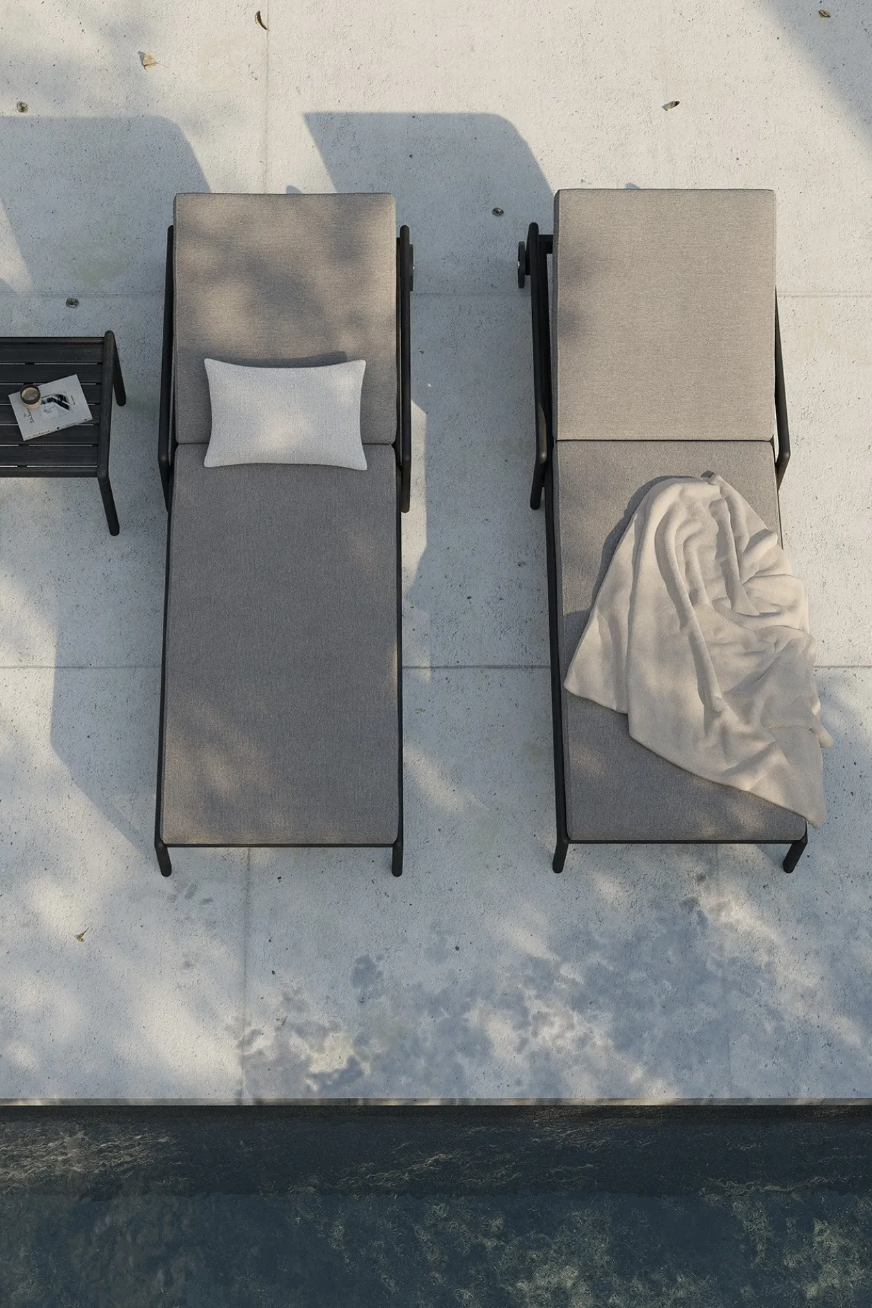 Kussen voor teak Jack adjustable lounger zwart - mocha