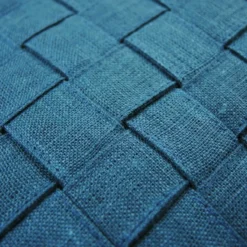 Kussen Woven linnen brightblue