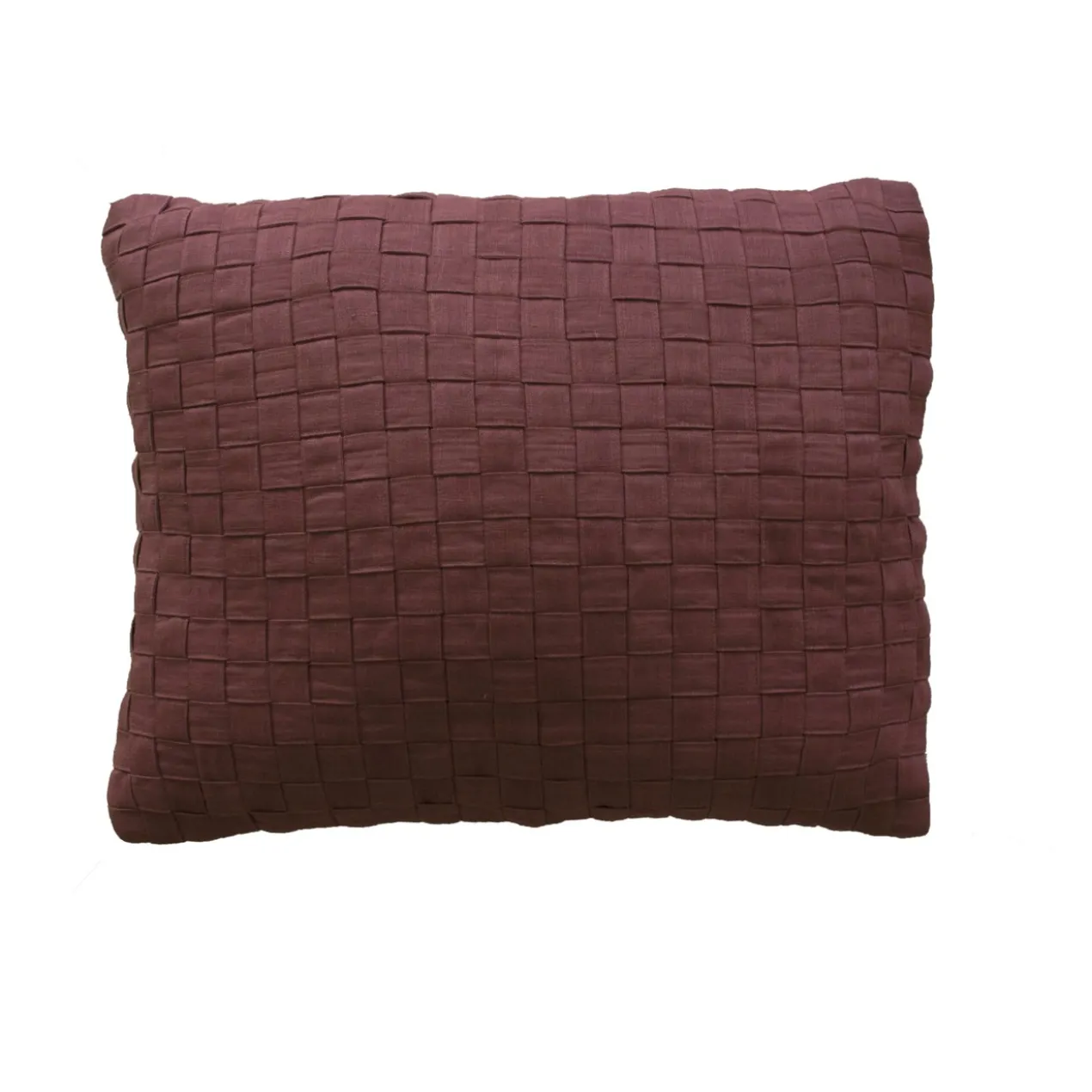 Kussen Woven linnen darkrose