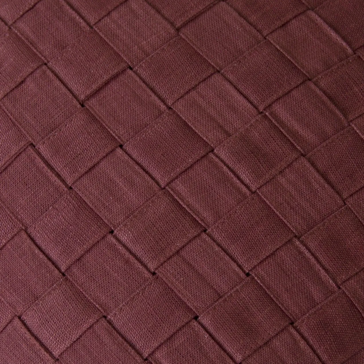 Kussen Woven linnen darkrose