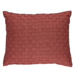 Kussen Woven linnen mineralred