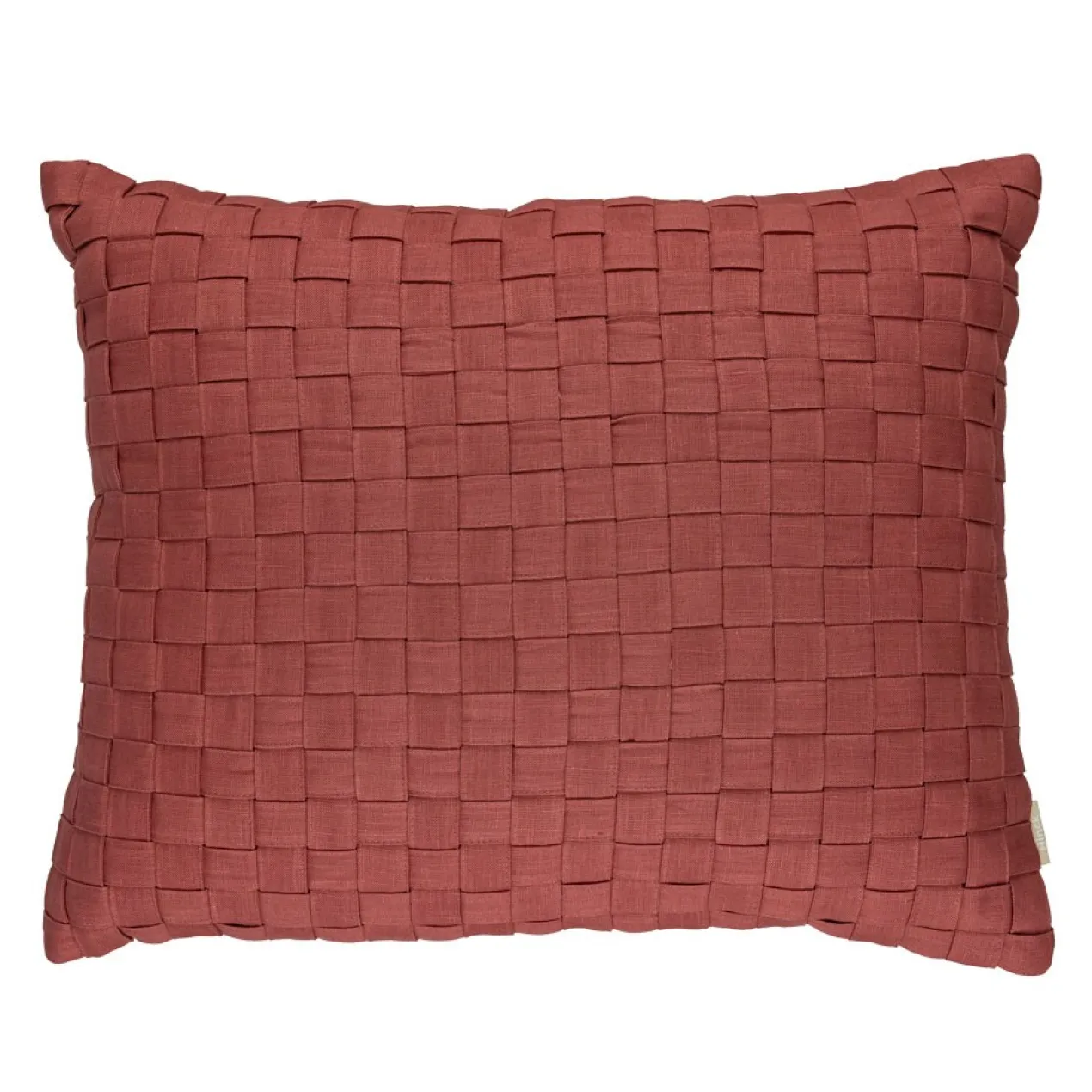 Kussen Woven linnen mineralred