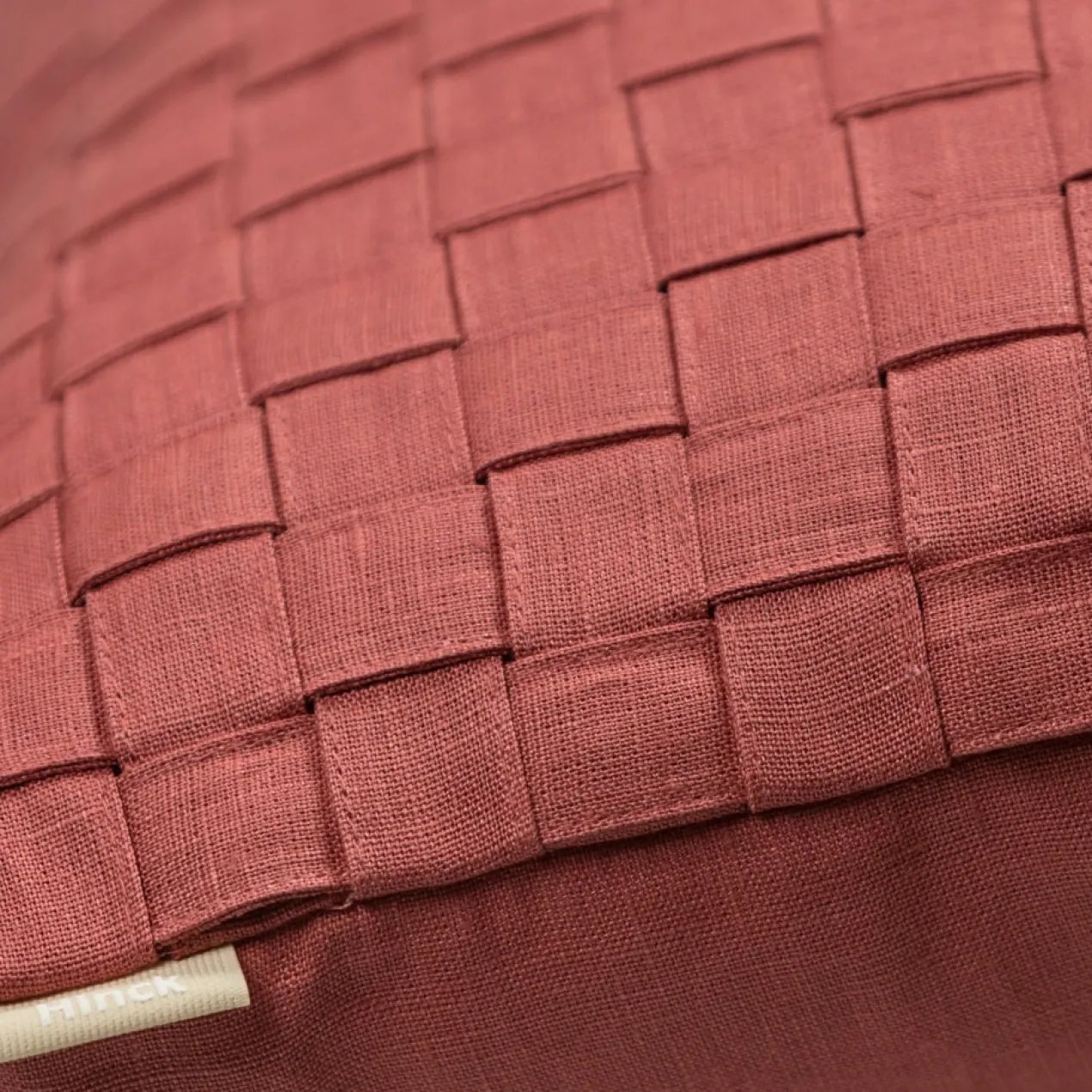 Kussen Woven linnen mineralred