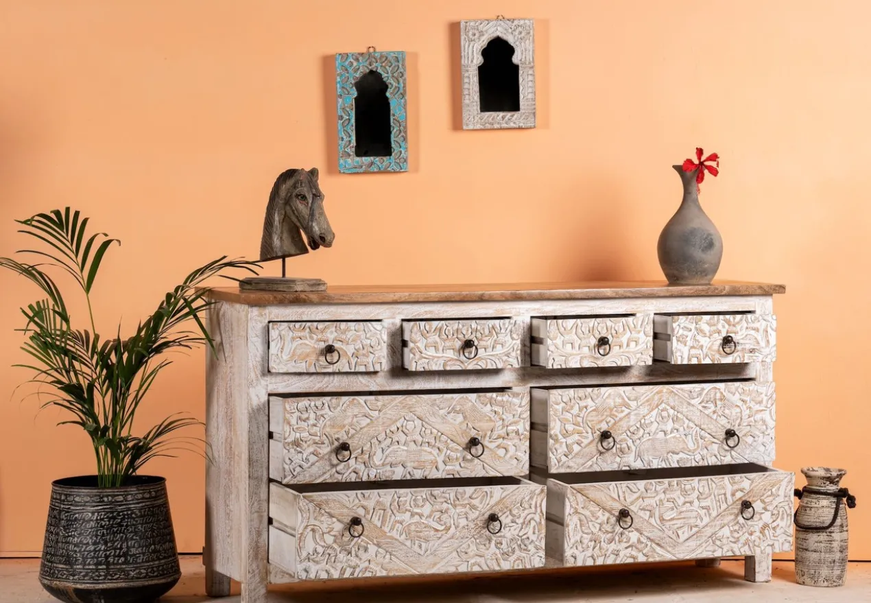 Kutiyana - Gesneden Mangohouten Dressoir