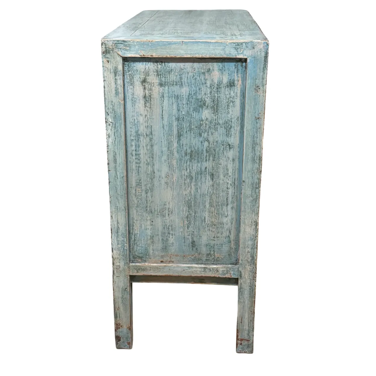 Ladekast blauw 3la 2deur uniek