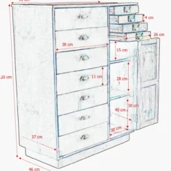 Ladekast Multidrawer Factory CLFW154