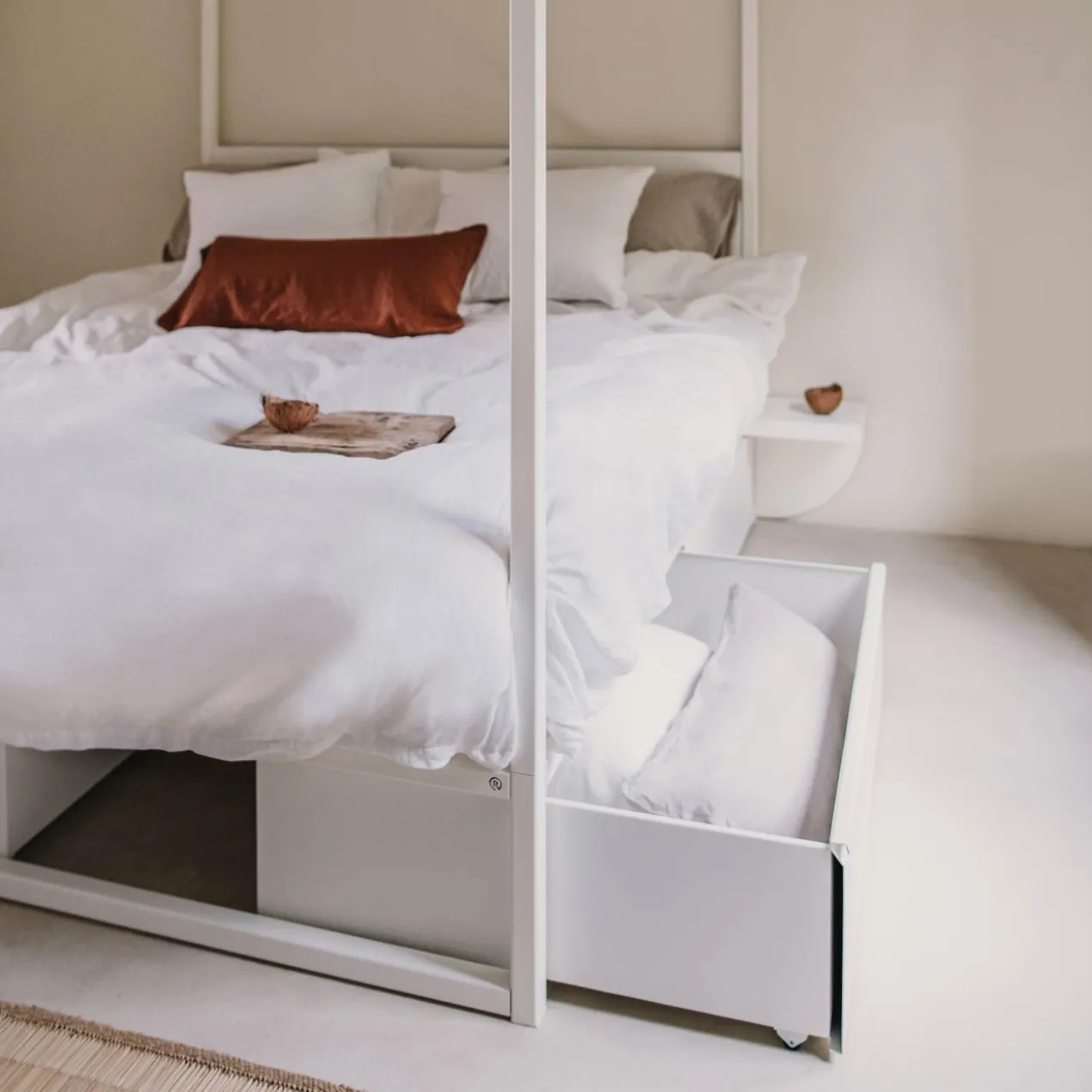 Lade voor bedframe °01 en °02 | Wit Voor 80 x 200 cm (per stuk)