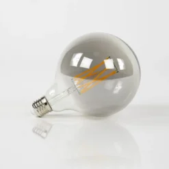 Lamp D - LED lichtbron filament Bol Ø12,5 Smokey Grey
