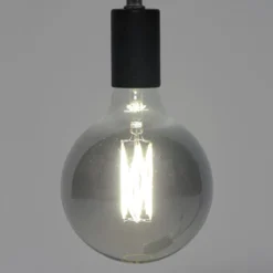 Lamp D - LED lichtbron filament Bol Ø12,5 Smokey Grey