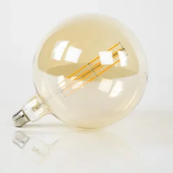 Lamp E - LED filament bol Ø20 Grijs