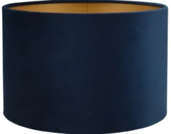 Lampenkap Alice blauw op goud 25x25x15cm