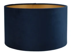 Lampenkap Alice blauw op goud 30x30x20cm