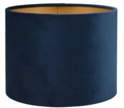 Lampenkap Alice blauw op goud 20x20x15cm