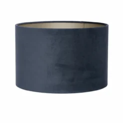 Lampenkap cillinder Velours dusty blue ø40 x30 cm