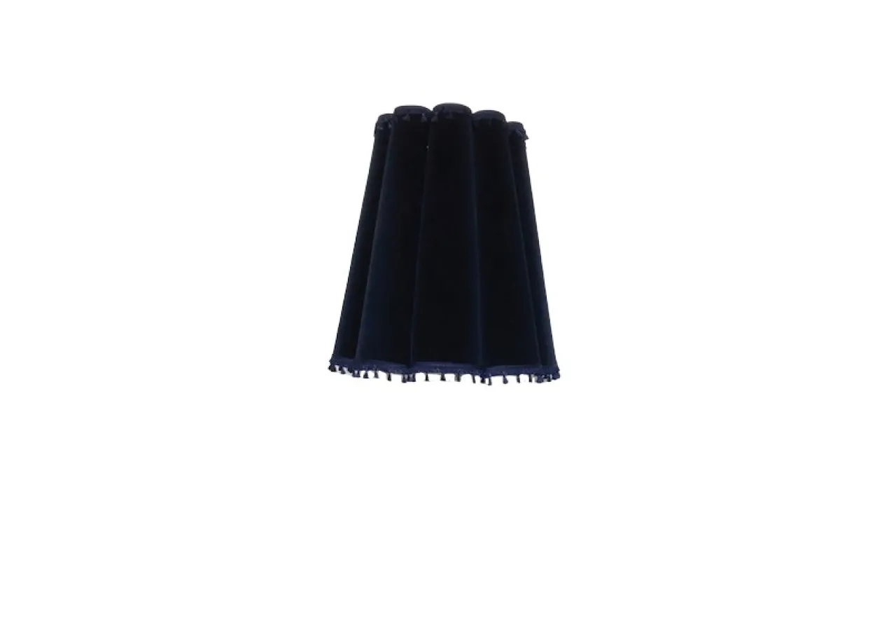lampenkap large fluweel donkerblauw