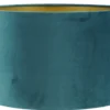 Lampenkap San Remo velours Lampenkap San Remo oceaan blauw velours 35x35x22cm