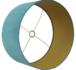 Lampenkap San Remo velours Lampenkap San Remo oceaan blauw velours 50x50x25cm
