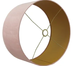 Lampenkap San Remo velours roze + gouden binnenkant 50x50x25 cm