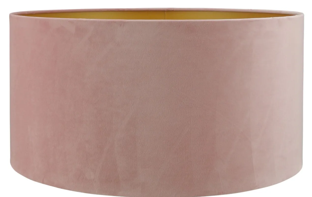 Lampenkap San Remo velours roze + gouden binnenkant 50x50x25 cm