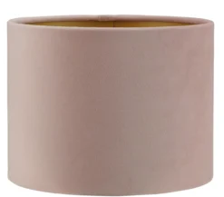 Lampenkap San Remo velours roze + gouden binnenkant 20x20x15 cm
