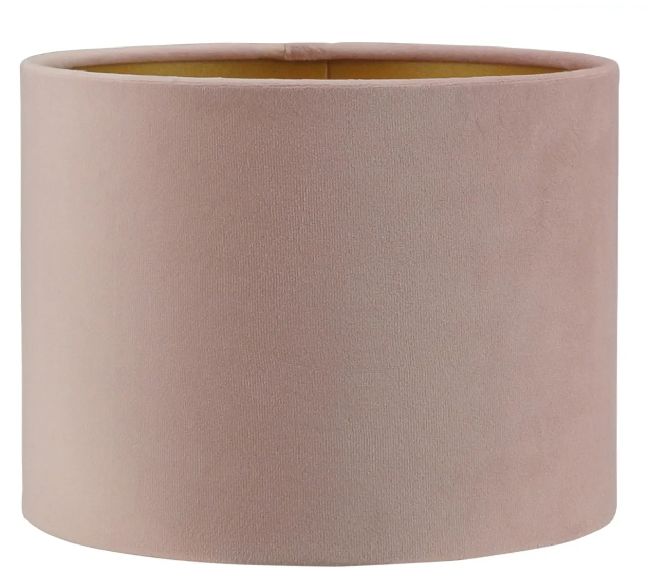 Lampenkap San Remo velours roze + gouden binnenkant 20x20x15 cm