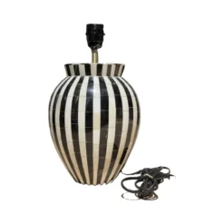 Lampvoet Bone zwart/wit Lampvoet Zw/Wit Been 20x20x27
