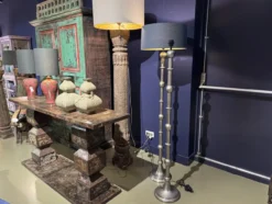 Lampvoet nikkel knobbel