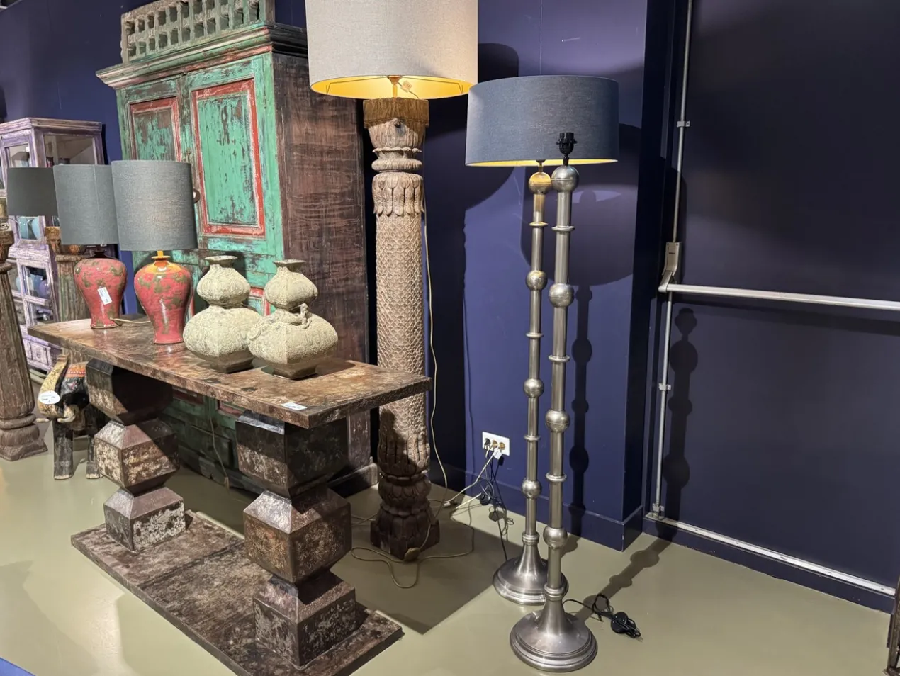 Lampvoet nikkel knobbel