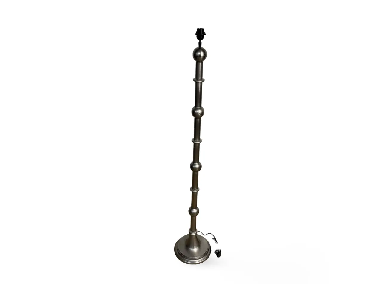 Lampvoet nikkel knobbel