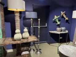 Lampvoet nikkel knobbel