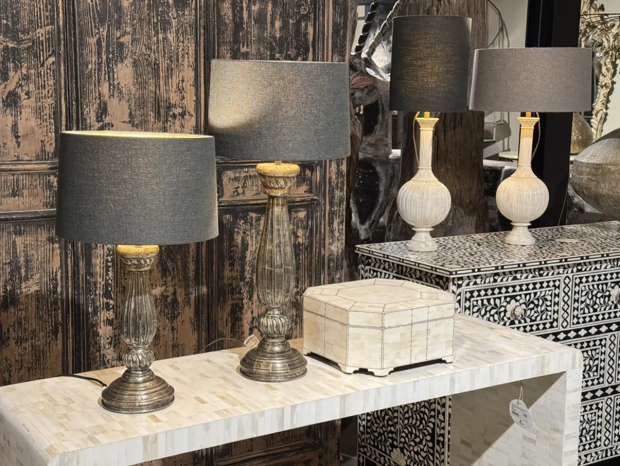 Lampvoet wit metaal uniek