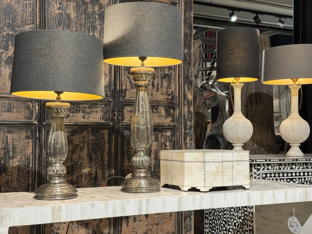 Lampvoet wit metaal uniek