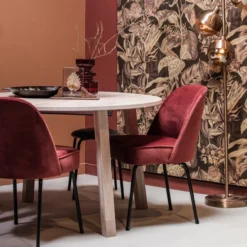 Lange jan uitschuifbare eettafel rond eiken sydney [fsc]