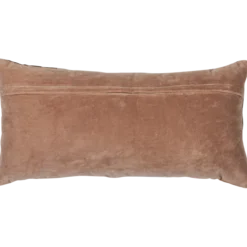 Laon kussens velvet naturel/blauw - set van 3