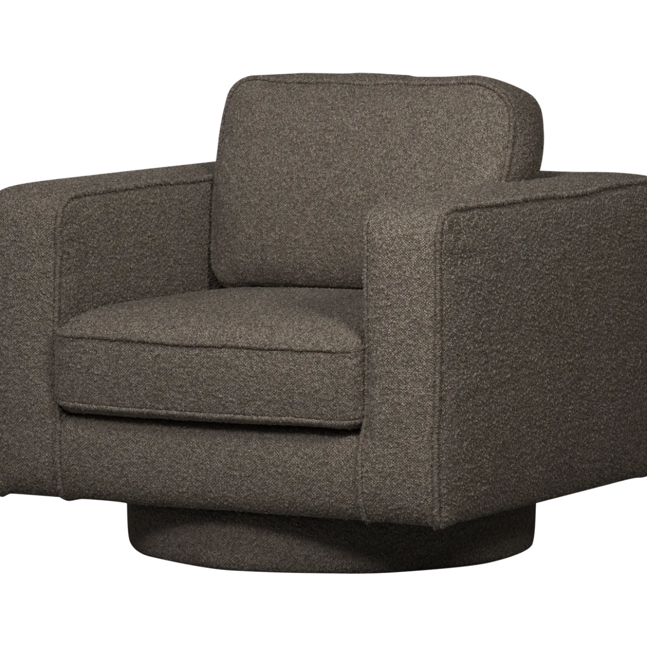 Lazy draaifauteuil boucle antraciet