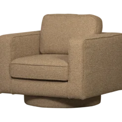 Lazy draaifauteuil boucle bruin
