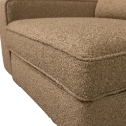 Lazy 1-zits element met arm links boucle bruin