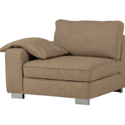 Lazy 1-zits element met arm links boucle bruin