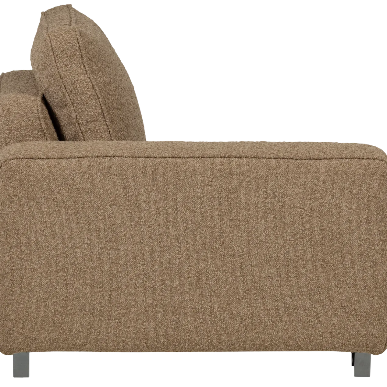 Lazy 1-zits element met arm links boucle bruin