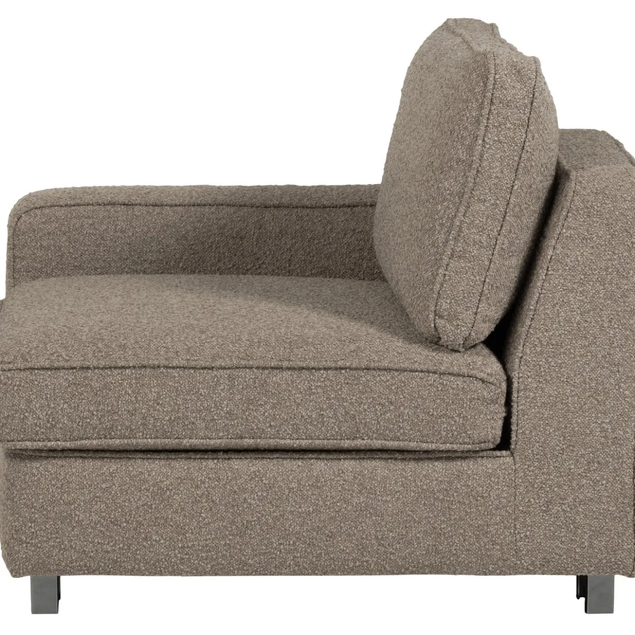 Lazy 1-zits element met arm links boucle zand