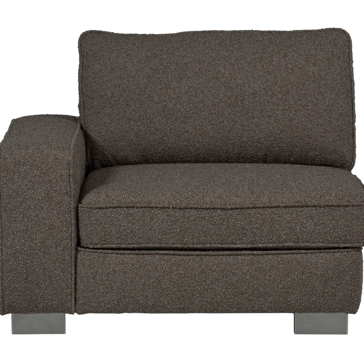 Lazy 1-zits element met arm links boucle antraciet